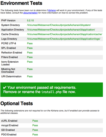 Install Page